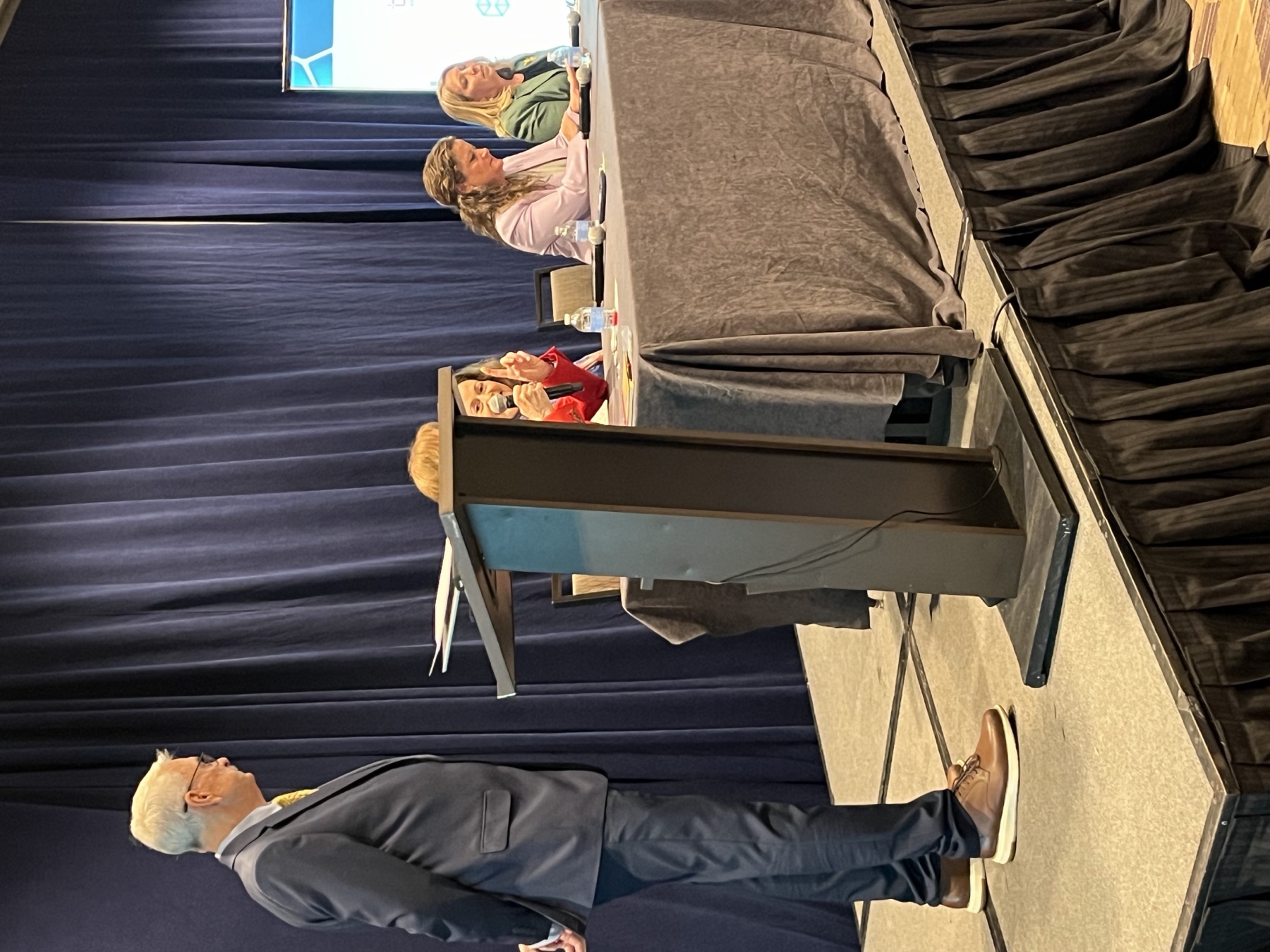 Mike Immler listening during a public leadership panel
