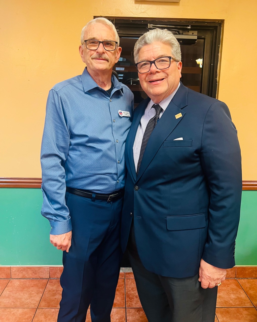 Mike Immler with a local community leader