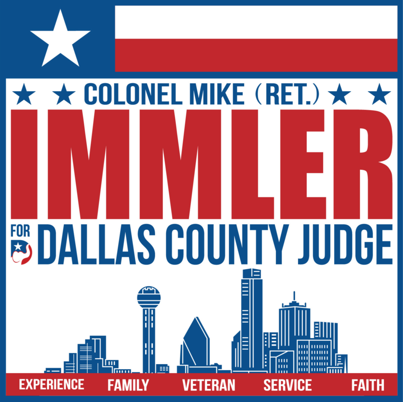 Mike Immler for Dallas County Judge original campaign logo